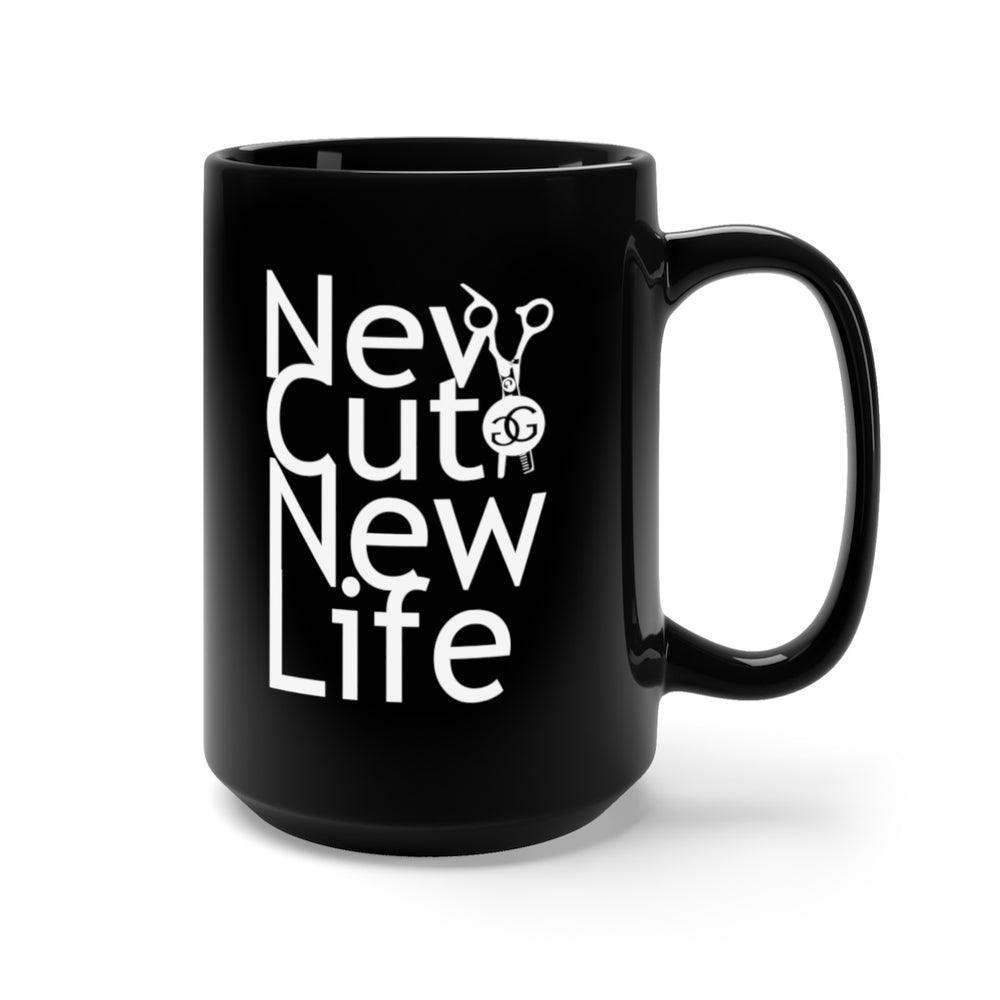 Black New Cut New Life w/Shears Image Mug 15oz