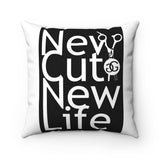 Spun Polyester New Cut New Life Square Pillow at Greg Gilmore Hair